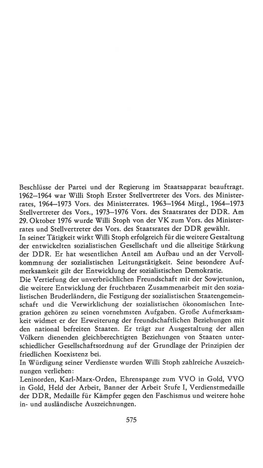 Volkskammer (VK) der Deutschen Demokratischen Republik (DDR), 7. Wahlperiode 1976-1981, Seite 575 (VK. DDR 7. WP. 1976-1981, S. 575)