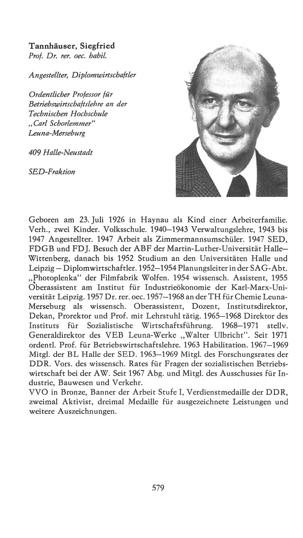 Volkskammer (VK) der Deutschen Demokratischen Republik (DDR), 7. Wahlperiode 1976-1981, Seite 579 (VK. DDR 7. WP. 1976-1981, S. 579)