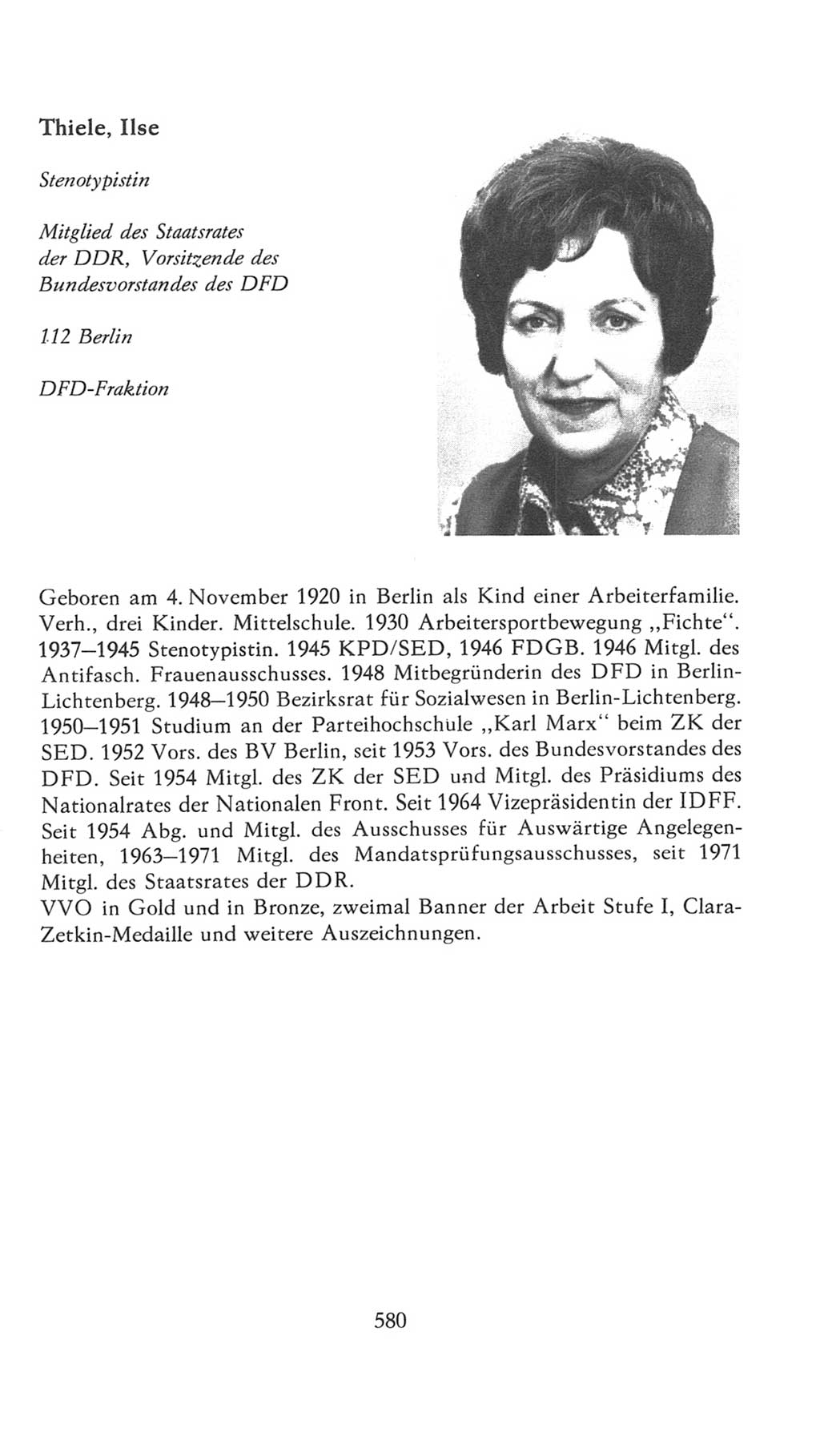 Volkskammer (VK) der Deutschen Demokratischen Republik (DDR), 7. Wahlperiode 1976-1981, Seite 580 (VK. DDR 7. WP. 1976-1981, S. 580)
