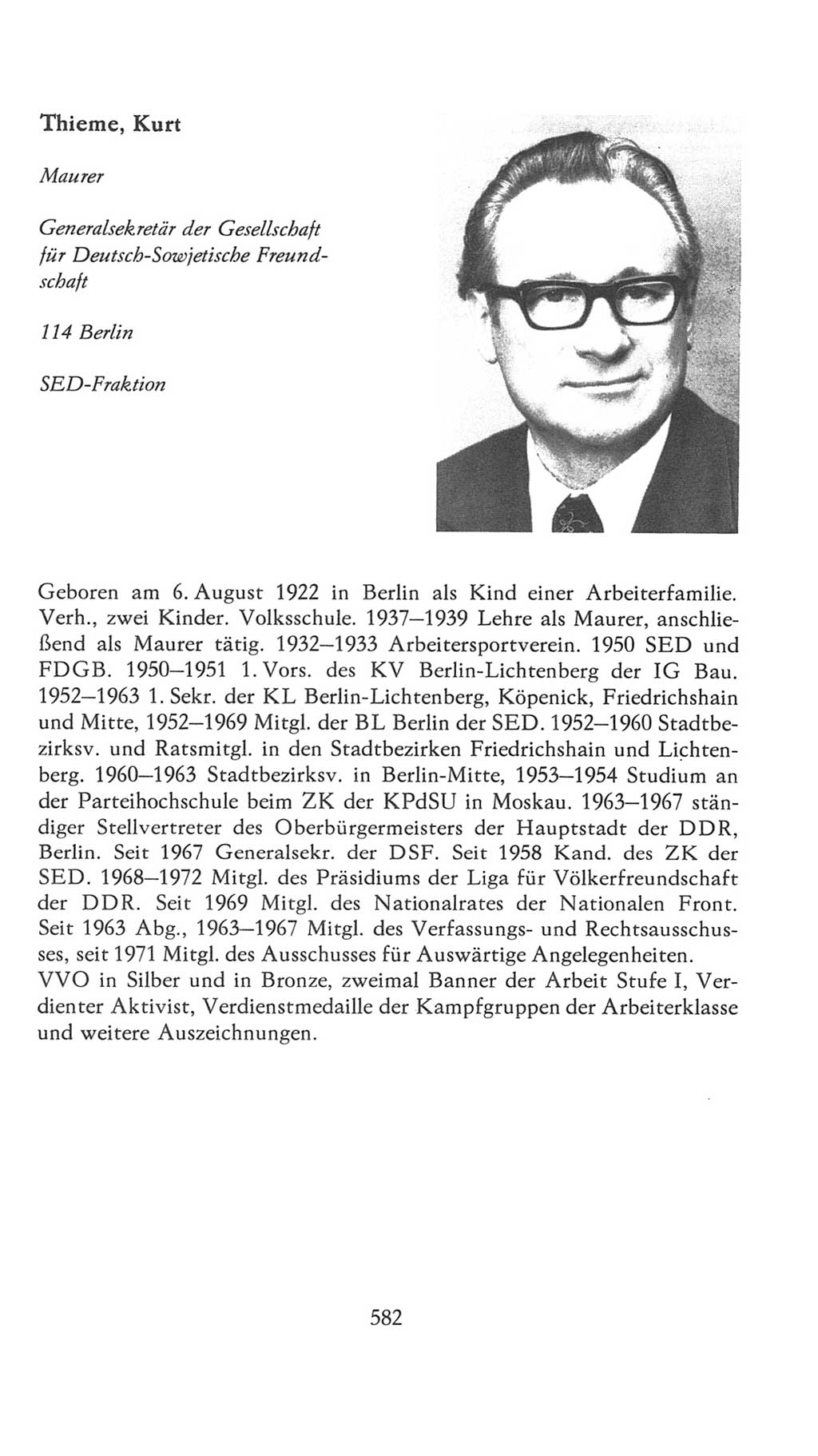 Volkskammer (VK) der Deutschen Demokratischen Republik (DDR), 7. Wahlperiode 1976-1981, Seite 582 (VK. DDR 7. WP. 1976-1981, S. 582)