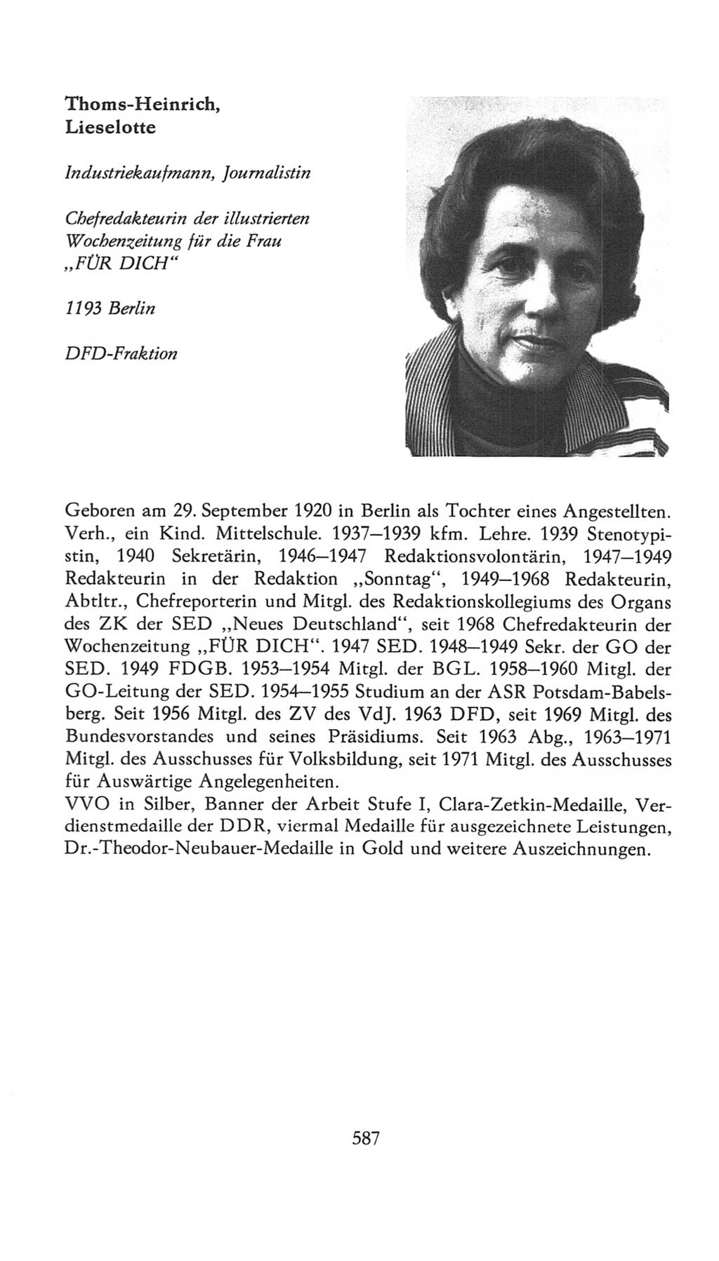 Volkskammer (VK) der Deutschen Demokratischen Republik (DDR), 7. Wahlperiode 1976-1981, Seite 587 (VK. DDR 7. WP. 1976-1981, S. 587)