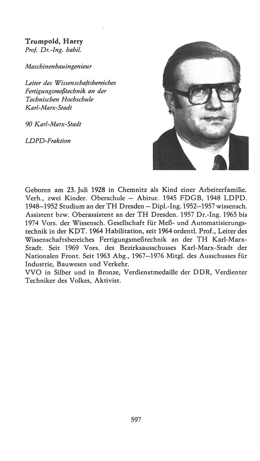 Volkskammer (VK) der Deutschen Demokratischen Republik (DDR), 7. Wahlperiode 1976-1981, Seite 597 (VK. DDR 7. WP. 1976-1981, S. 597)