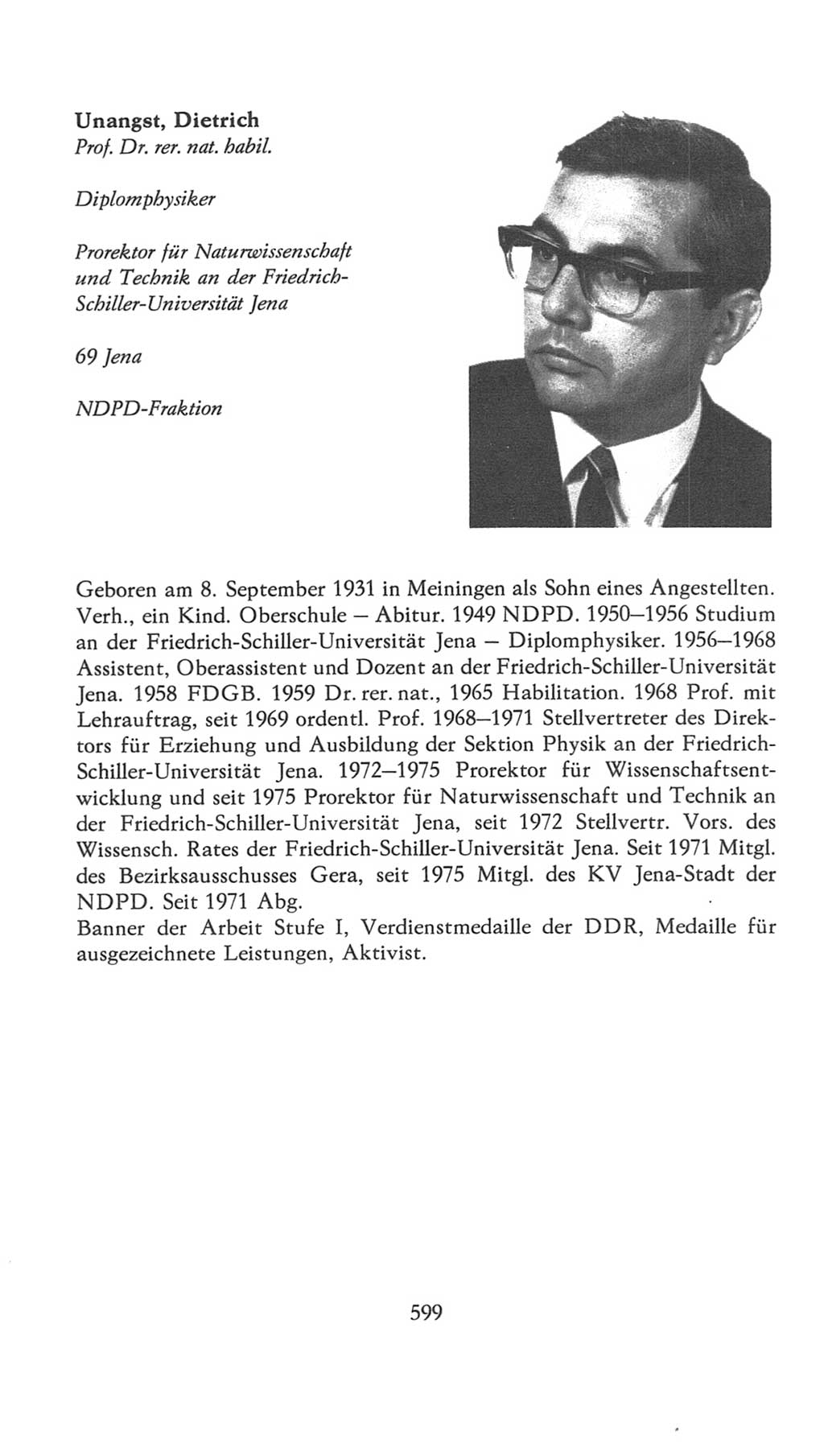Volkskammer (VK) der Deutschen Demokratischen Republik (DDR), 7. Wahlperiode 1976-1981, Seite 599 (VK. DDR 7. WP. 1976-1981, S. 599)