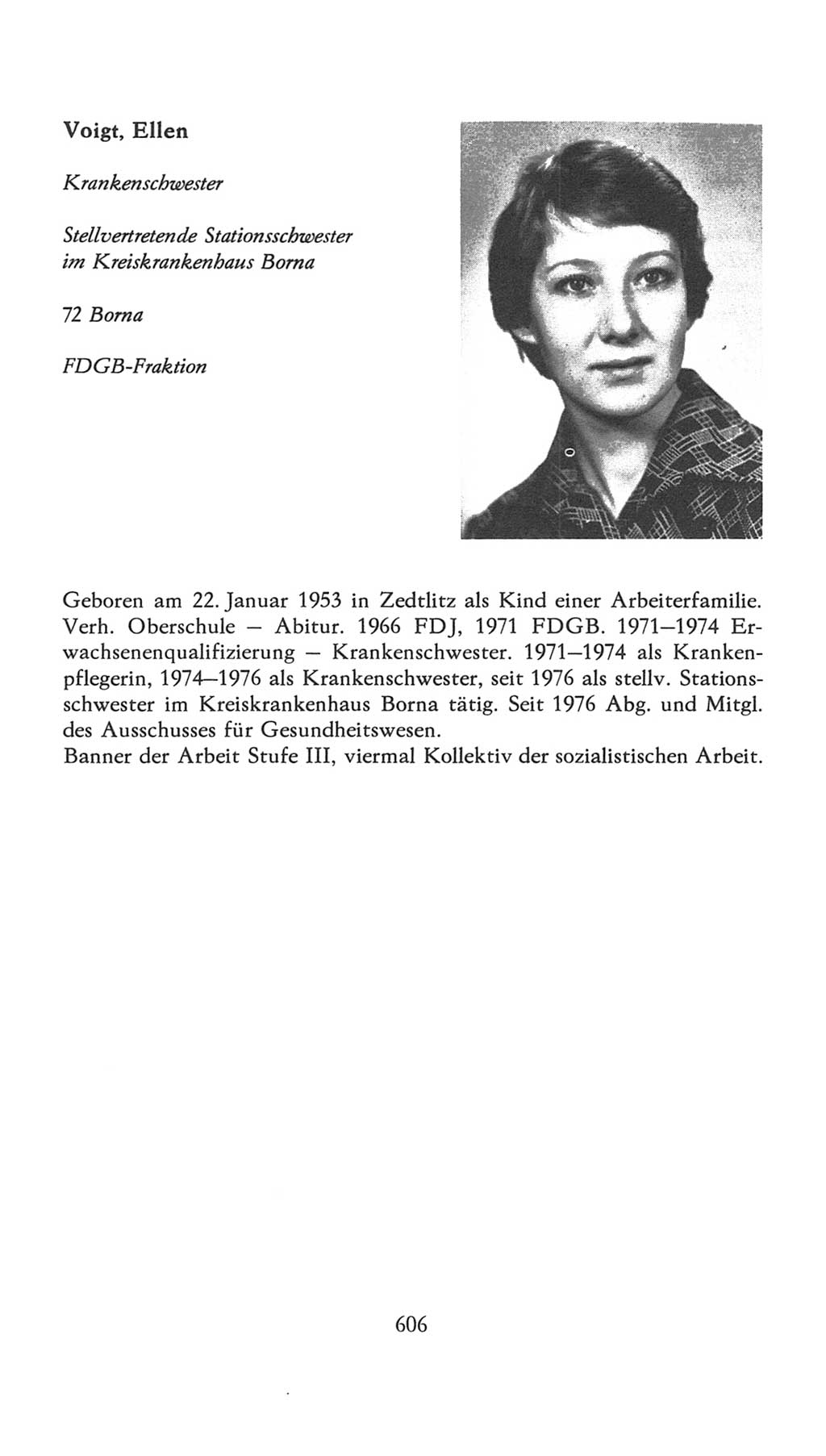 Volkskammer (VK) der Deutschen Demokratischen Republik (DDR), 7. Wahlperiode 1976-1981, Seite 606 (VK. DDR 7. WP. 1976-1981, S. 606)