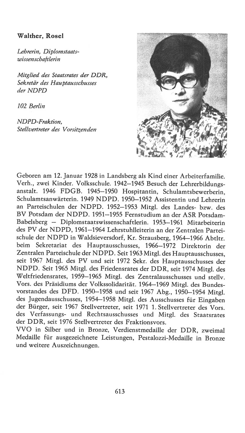 Volkskammer (VK) der Deutschen Demokratischen Republik (DDR), 7. Wahlperiode 1976-1981, Seite 613 (VK. DDR 7. WP. 1976-1981, S. 613)