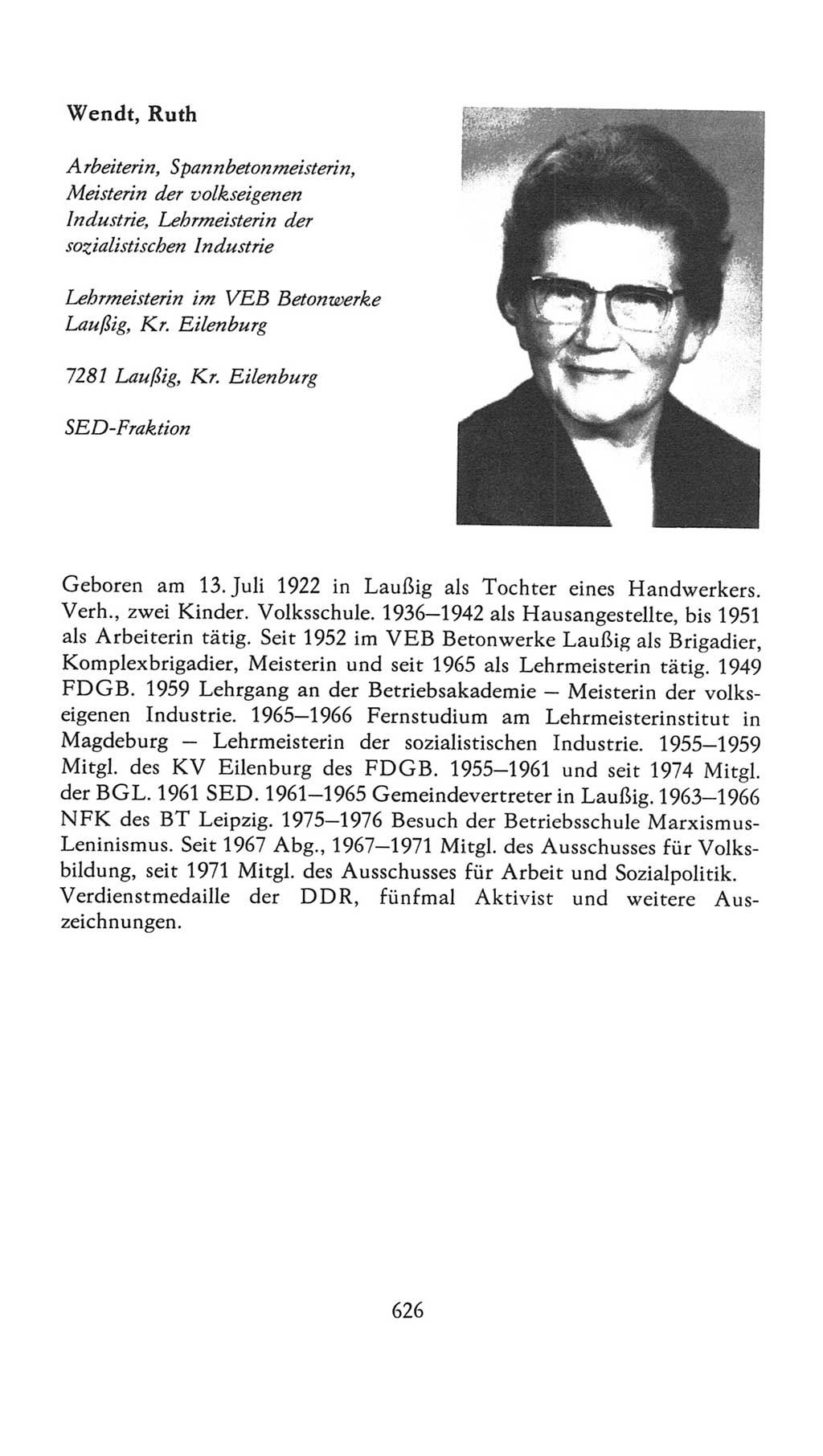 Volkskammer (VK) der Deutschen Demokratischen Republik (DDR), 7. Wahlperiode 1976-1981, Seite 626 (VK. DDR 7. WP. 1976-1981, S. 626)