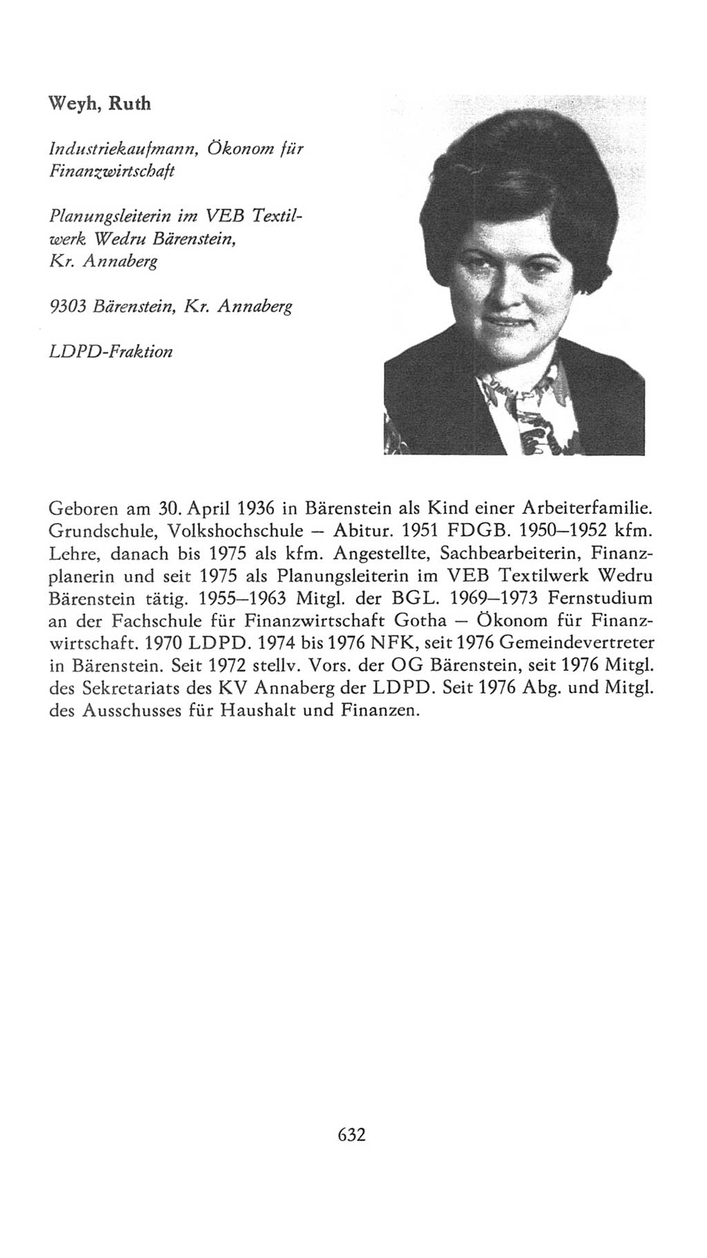 Volkskammer (VK) der Deutschen Demokratischen Republik (DDR), 7. Wahlperiode 1976-1981, Seite 632 (VK. DDR 7. WP. 1976-1981, S. 632)