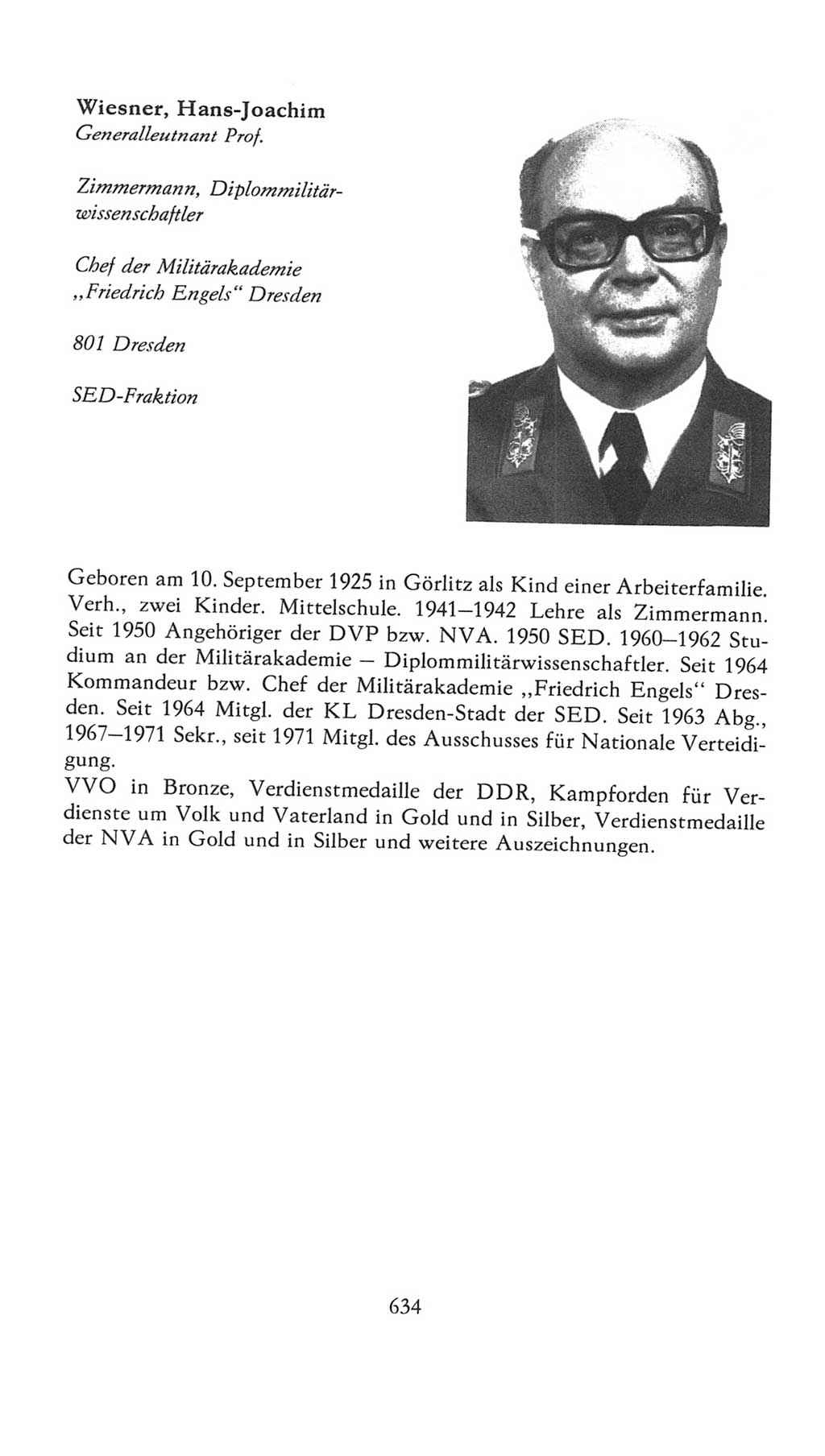 Volkskammer (VK) der Deutschen Demokratischen Republik (DDR), 7. Wahlperiode 1976-1981, Seite 634 (VK. DDR 7. WP. 1976-1981, S. 634)