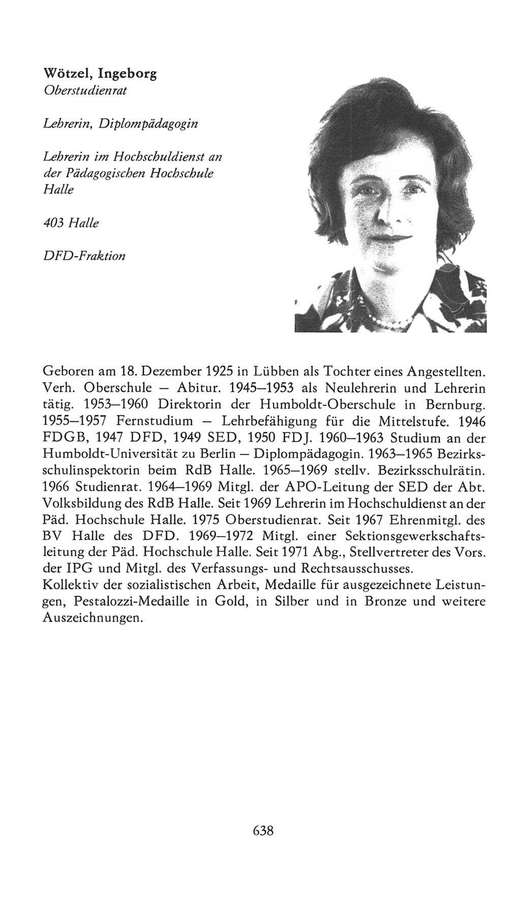 Volkskammer (VK) der Deutschen Demokratischen Republik (DDR), 7. Wahlperiode 1976-1981, Seite 638 (VK. DDR 7. WP. 1976-1981, S. 638)