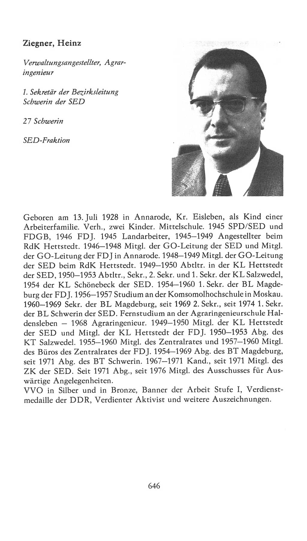 Volkskammer (VK) der Deutschen Demokratischen Republik (DDR), 7. Wahlperiode 1976-1981, Seite 646 (VK. DDR 7. WP. 1976-1981, S. 646)
