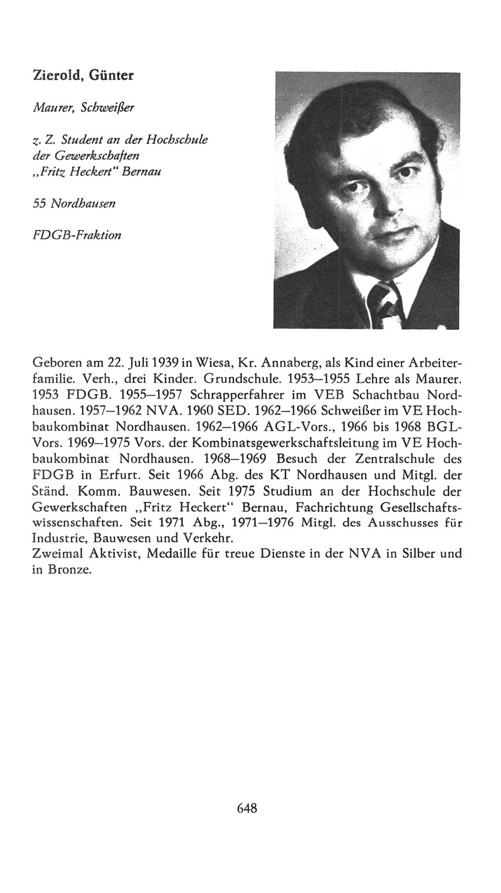 Volkskammer (VK) der Deutschen Demokratischen Republik (DDR), 7. Wahlperiode 1976-1981, Seite 648 (VK. DDR 7. WP. 1976-1981, S. 648)