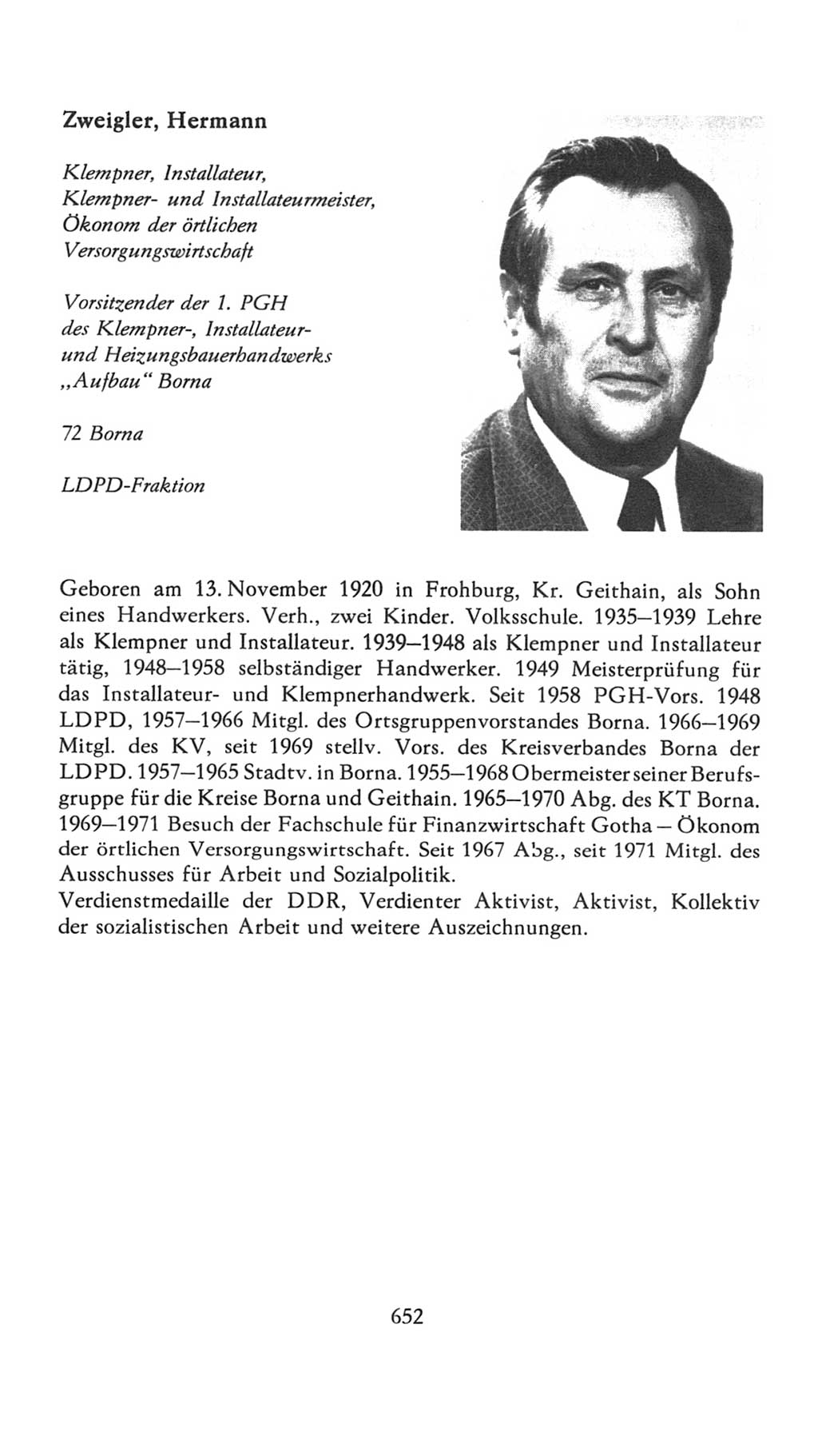Volkskammer (VK) der Deutschen Demokratischen Republik (DDR), 7. Wahlperiode 1976-1981, Seite 652 (VK. DDR 7. WP. 1976-1981, S. 652)