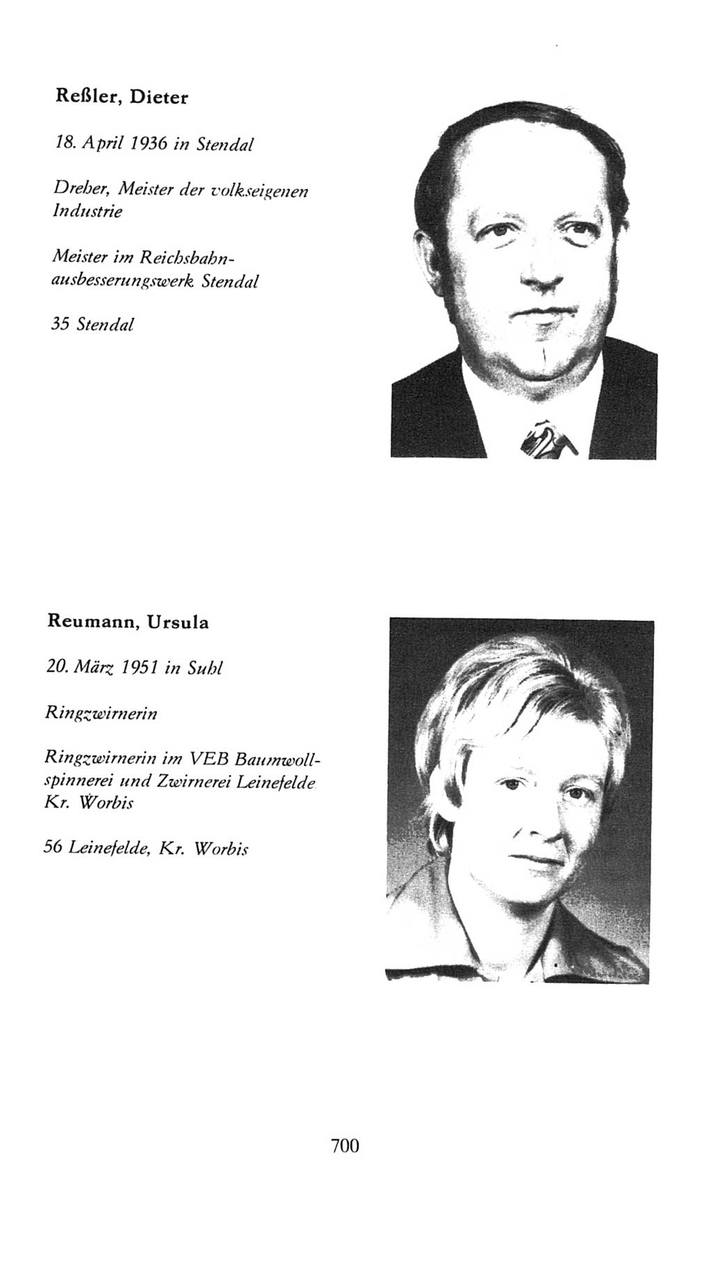 Volkskammer (VK) der Deutschen Demokratischen Republik (DDR), 7. Wahlperiode 1976-1981, Seite 700 (VK. DDR 7. WP. 1976-1981, S. 700)