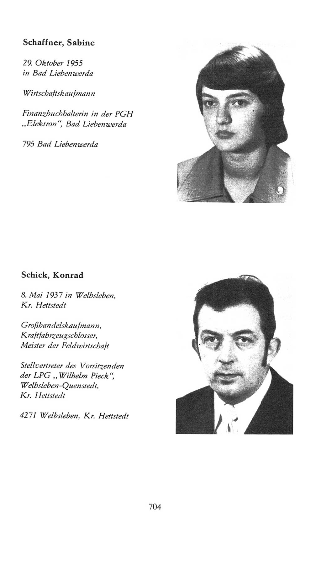 Volkskammer (VK) der Deutschen Demokratischen Republik (DDR), 7. Wahlperiode 1976-1981, Seite 704 (VK. DDR 7. WP. 1976-1981, S. 704)