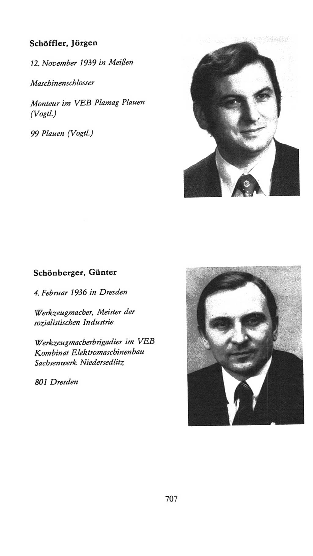Volkskammer (VK) der Deutschen Demokratischen Republik (DDR), 7. Wahlperiode 1976-1981, Seite 707 (VK. DDR 7. WP. 1976-1981, S. 707)