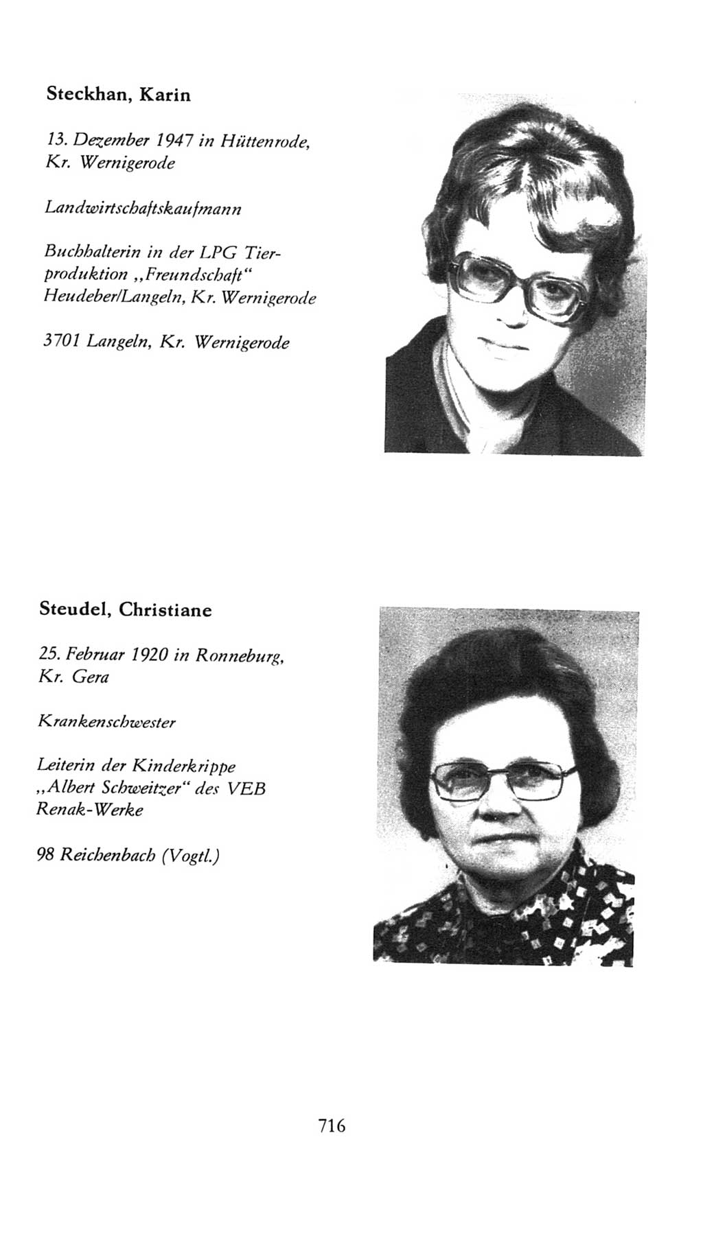Volkskammer (VK) der Deutschen Demokratischen Republik (DDR), 7. Wahlperiode 1976-1981, Seite 716 (VK. DDR 7. WP. 1976-1981, S. 716)