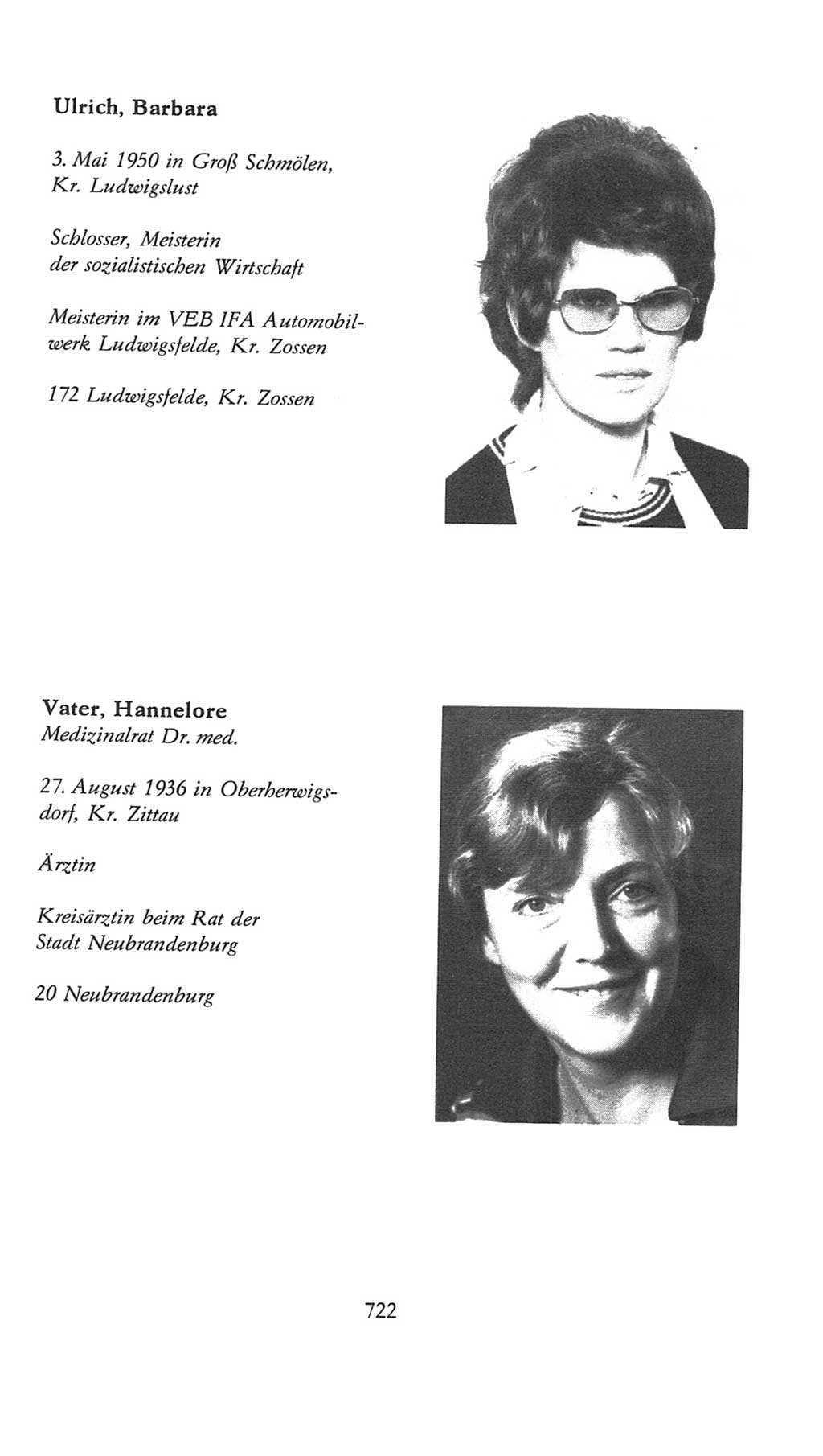 Volkskammer (VK) der Deutschen Demokratischen Republik (DDR), 7. Wahlperiode 1976-1981, Seite 722 (VK. DDR 7. WP. 1976-1981, S. 722)