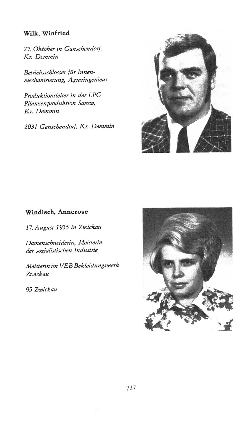 Volkskammer (VK) der Deutschen Demokratischen Republik (DDR), 7. Wahlperiode 1976-1981, Seite 727 (VK. DDR 7. WP. 1976-1981, S. 727)