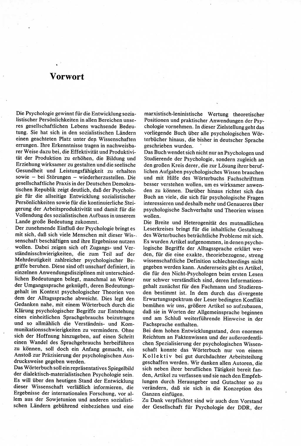 Wörterbuch der Psychologie [Deutsche Demokratische Republik (DDR)] 1976, Seite 5 (Wb. Psych. DDR 1976, S. 5)