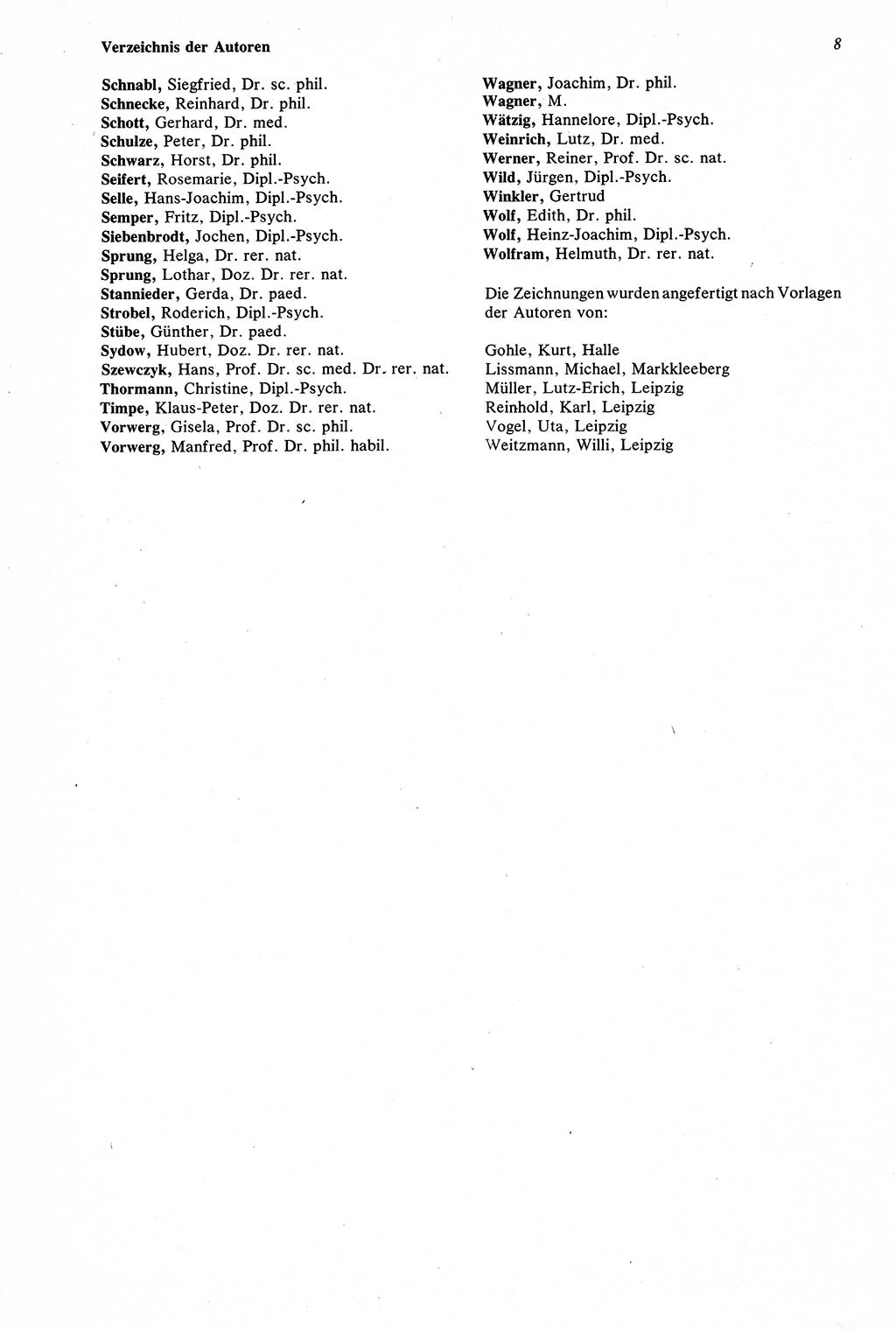 Wörterbuch der Psychologie [Deutsche Demokratische Republik (DDR)] 1976, Seite 8 (Wb. Psych. DDR 1976, S. 8)