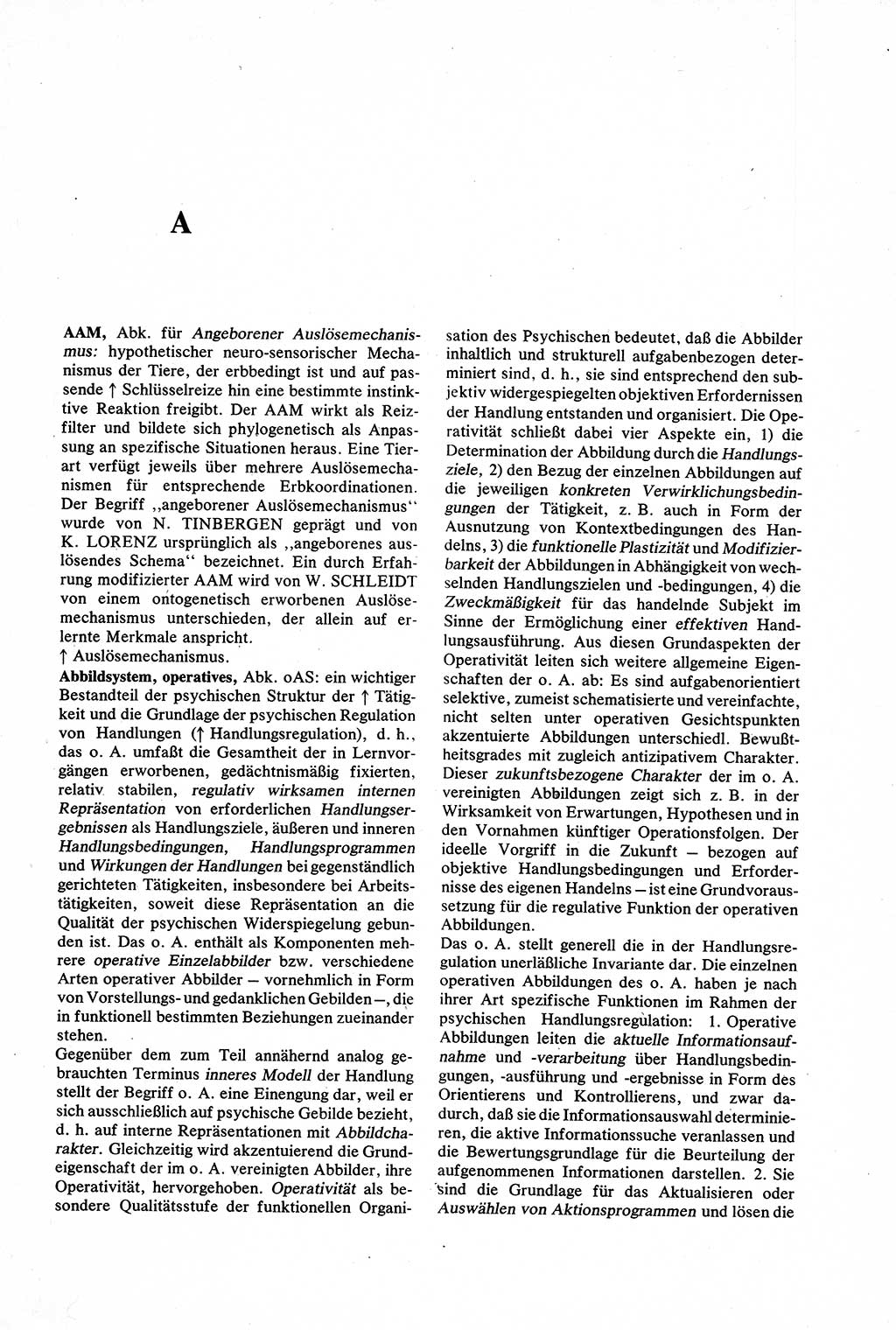 Wörterbuch der Psychologie [Deutsche Demokratische Republik (DDR)] 1976, Seite 9 (Wb. Psych. DDR 1976, S. 9)