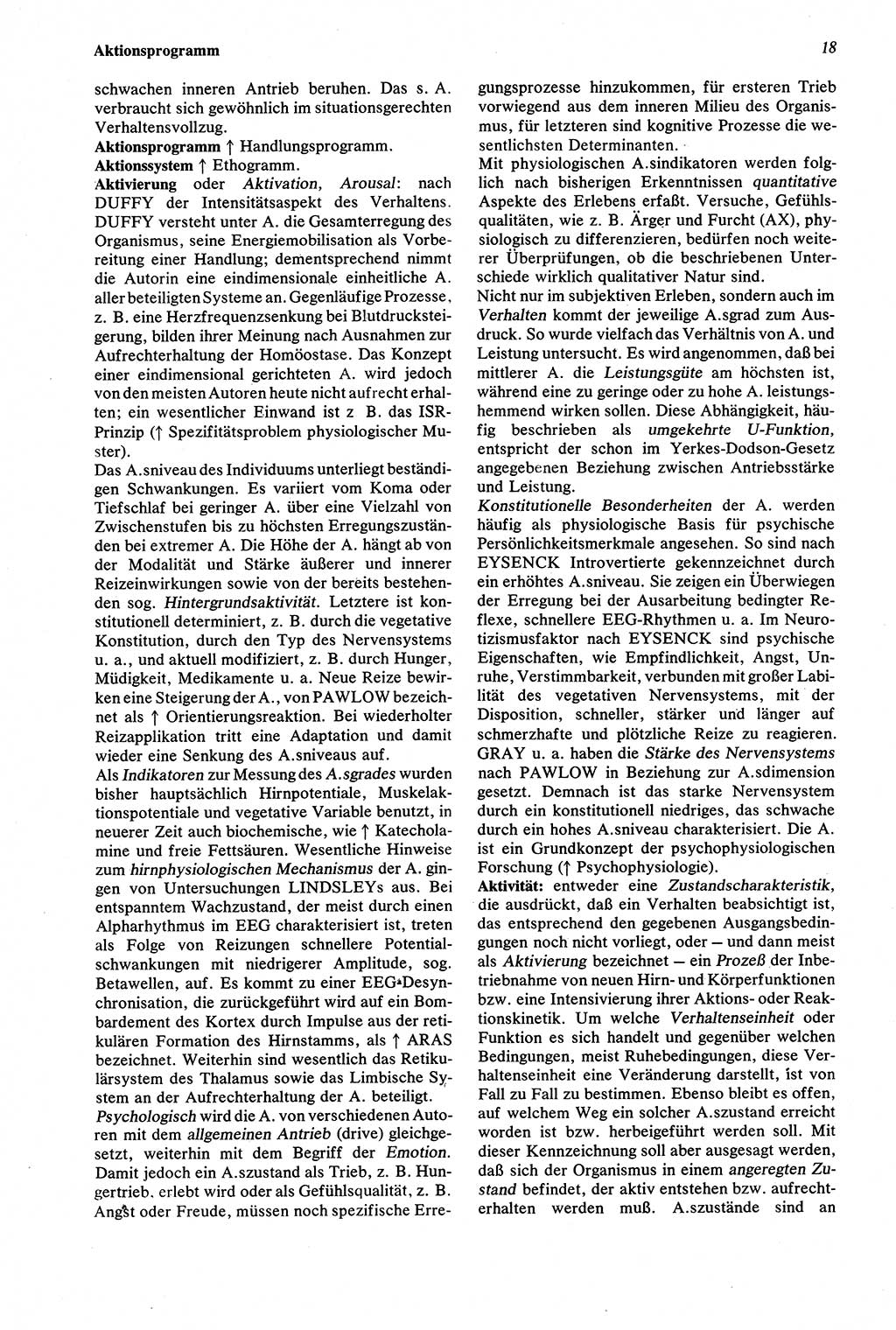 Wörterbuch der Psychologie [Deutsche Demokratische Republik (DDR)] 1976, Seite 18 (Wb. Psych. DDR 1976, S. 18)