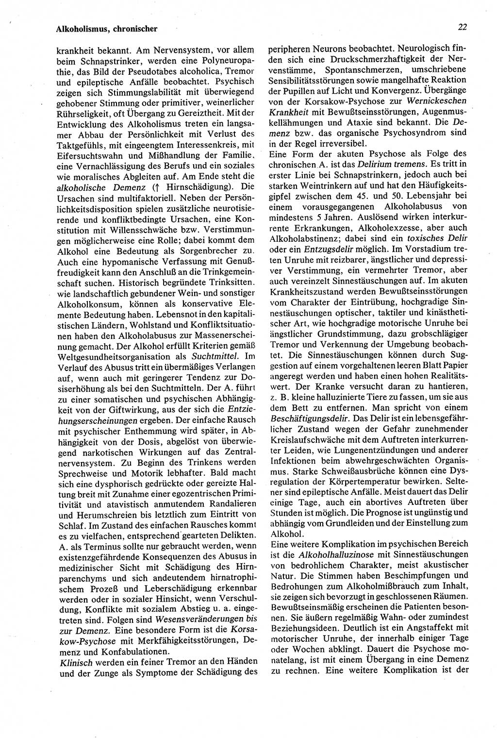 Wörterbuch der Psychologie [Deutsche Demokratische Republik (DDR)] 1976, Seite 22 (Wb. Psych. DDR 1976, S. 22)