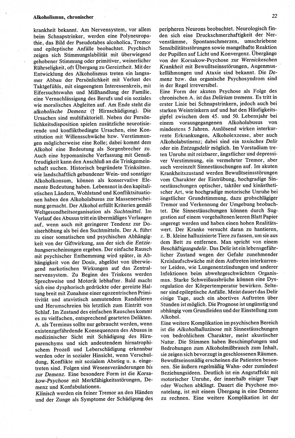 Wörterbuch der Psychologie [Deutsche Demokratische Republik (DDR)] 1976, Seite 22 (Wb. Psych. DDR 1976, S. 22)