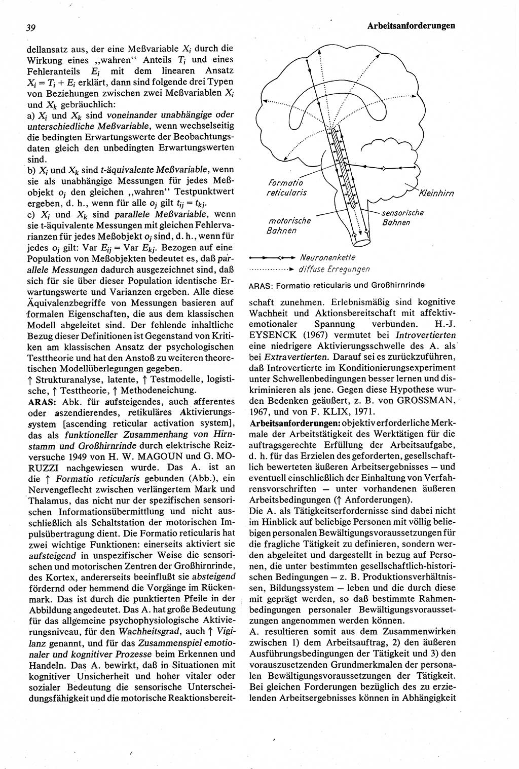 Wörterbuch der Psychologie [Deutsche Demokratische Republik (DDR)] 1976, Seite 39 (Wb. Psych. DDR 1976, S. 39)