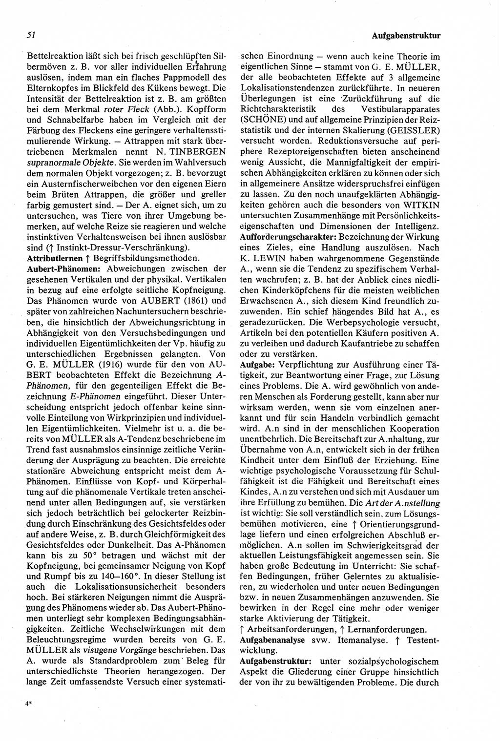 Wörterbuch der Psychologie [Deutsche Demokratische Republik (DDR)] 1976, Seite 51 (Wb. Psych. DDR 1976, S. 51)