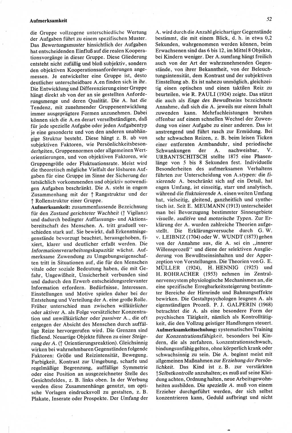 Wörterbuch der Psychologie [Deutsche Demokratische Republik (DDR)] 1976, Seite 52 (Wb. Psych. DDR 1976, S. 52)