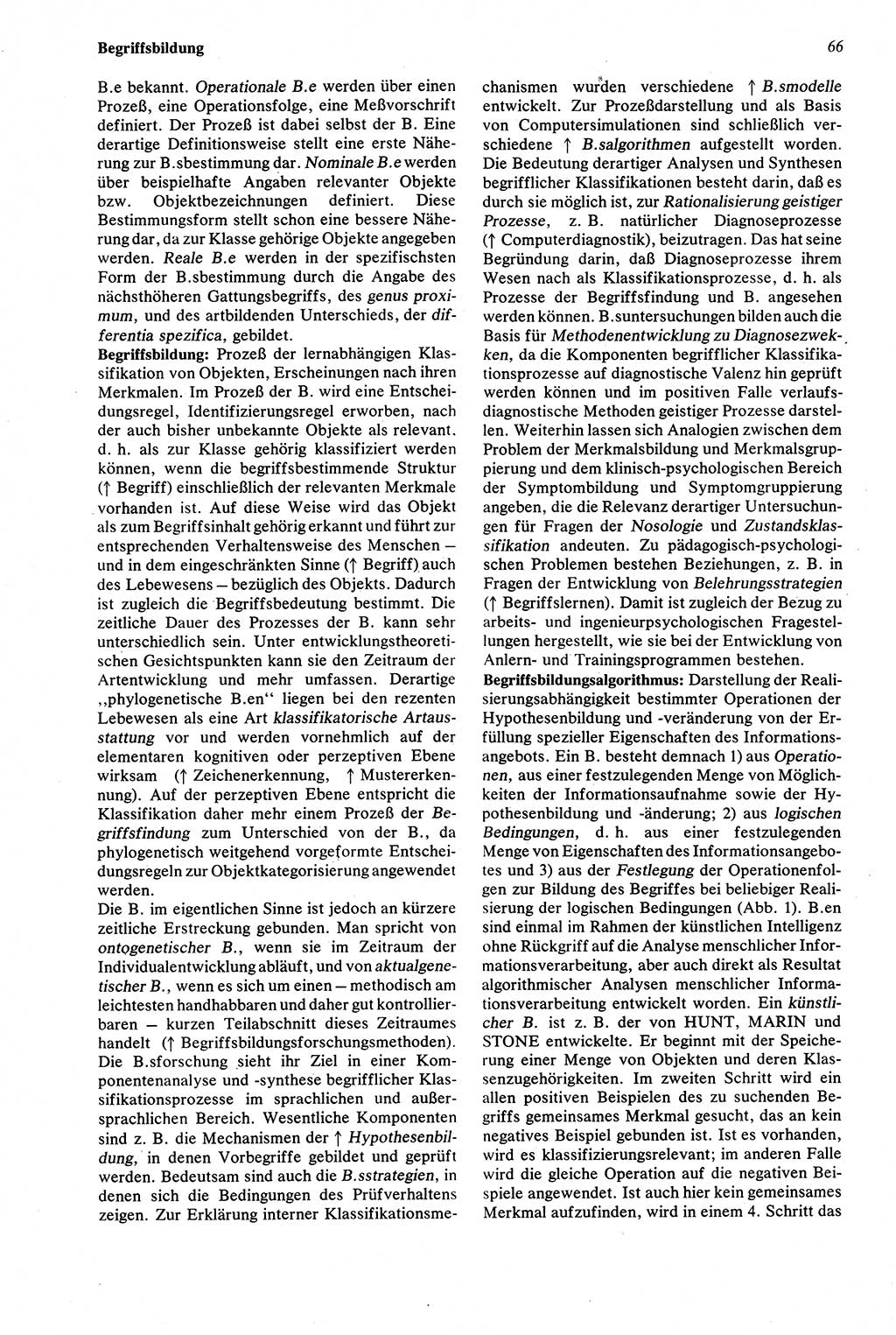 Wörterbuch der Psychologie [Deutsche Demokratische Republik (DDR)] 1976, Seite 66 (Wb. Psych. DDR 1976, S. 66)