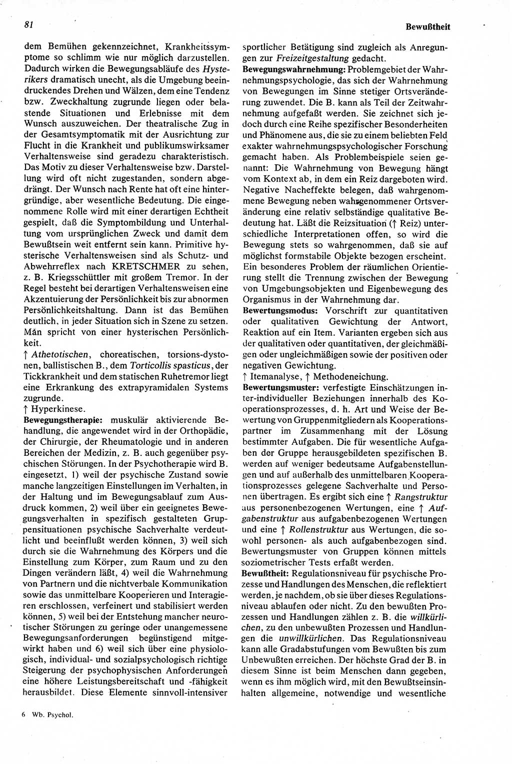 Wörterbuch der Psychologie [Deutsche Demokratische Republik (DDR)] 1976, Seite 81 (Wb. Psych. DDR 1976, S. 81)
