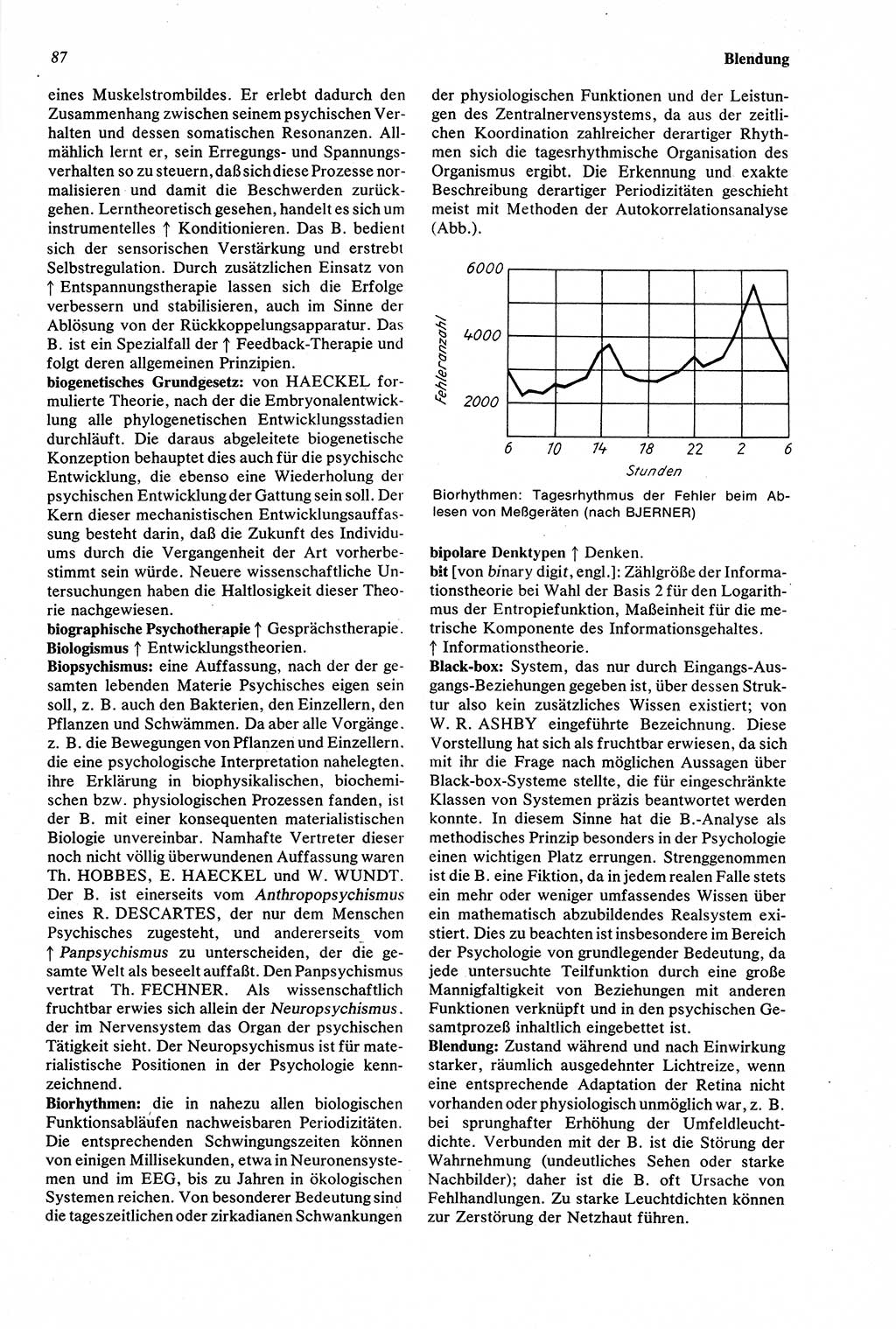 Wörterbuch der Psychologie [Deutsche Demokratische Republik (DDR)] 1976, Seite 87 (Wb. Psych. DDR 1976, S. 87)