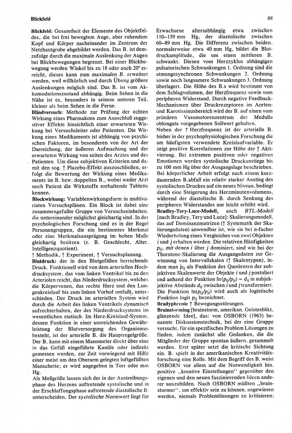 Wörterbuch der Psychologie [Deutsche Demokratische Republik (DDR)] 1976, Seite 88 (Wb. Psych. DDR 1976, S. 88)