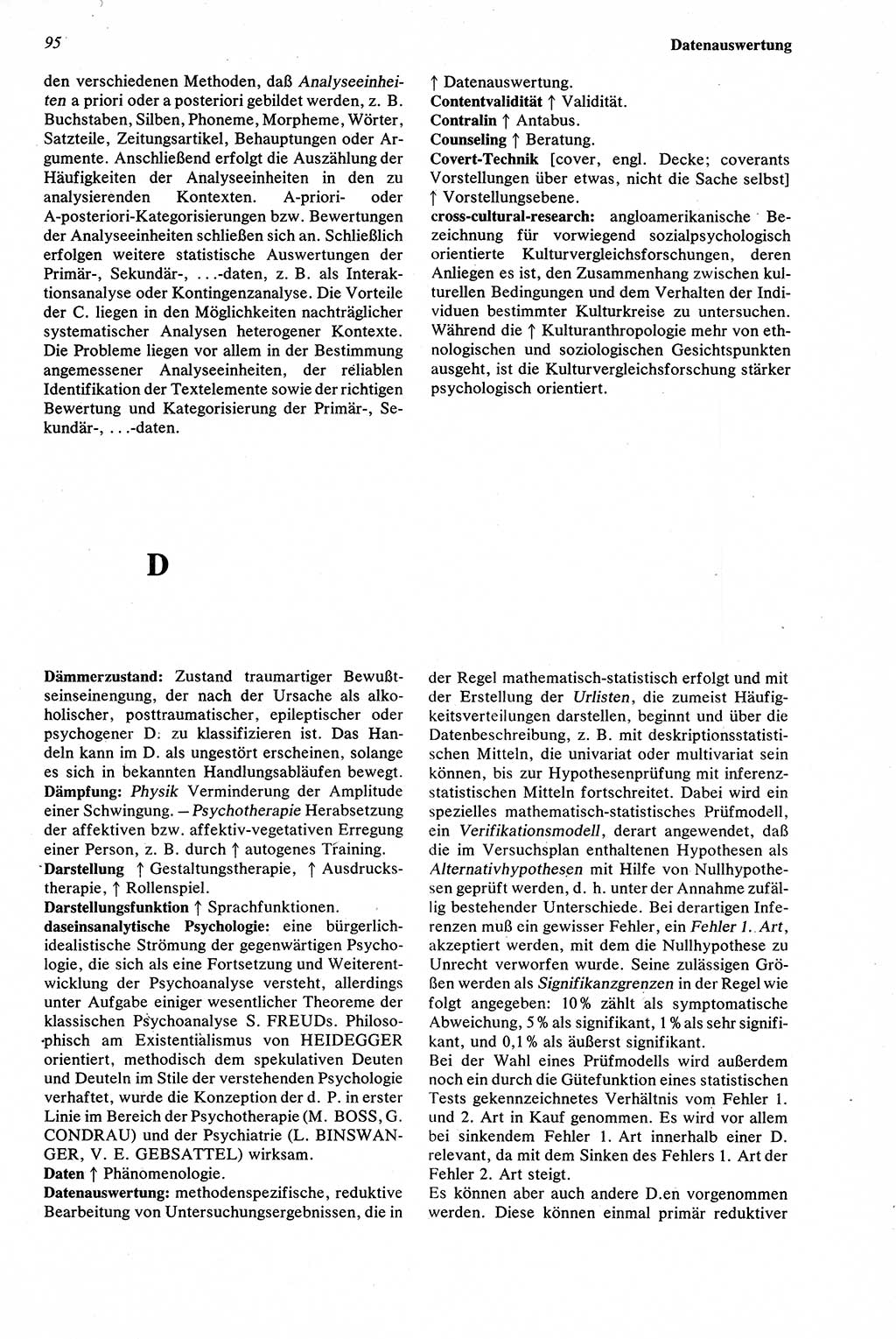 Wörterbuch der Psychologie [Deutsche Demokratische Republik (DDR)] 1976, Seite 95 (Wb. Psych. DDR 1976, S. 95)