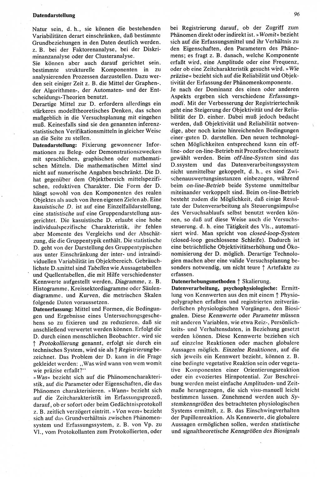 Wörterbuch der Psychologie [Deutsche Demokratische Republik (DDR)] 1976, Seite 96 (Wb. Psych. DDR 1976, S. 96)