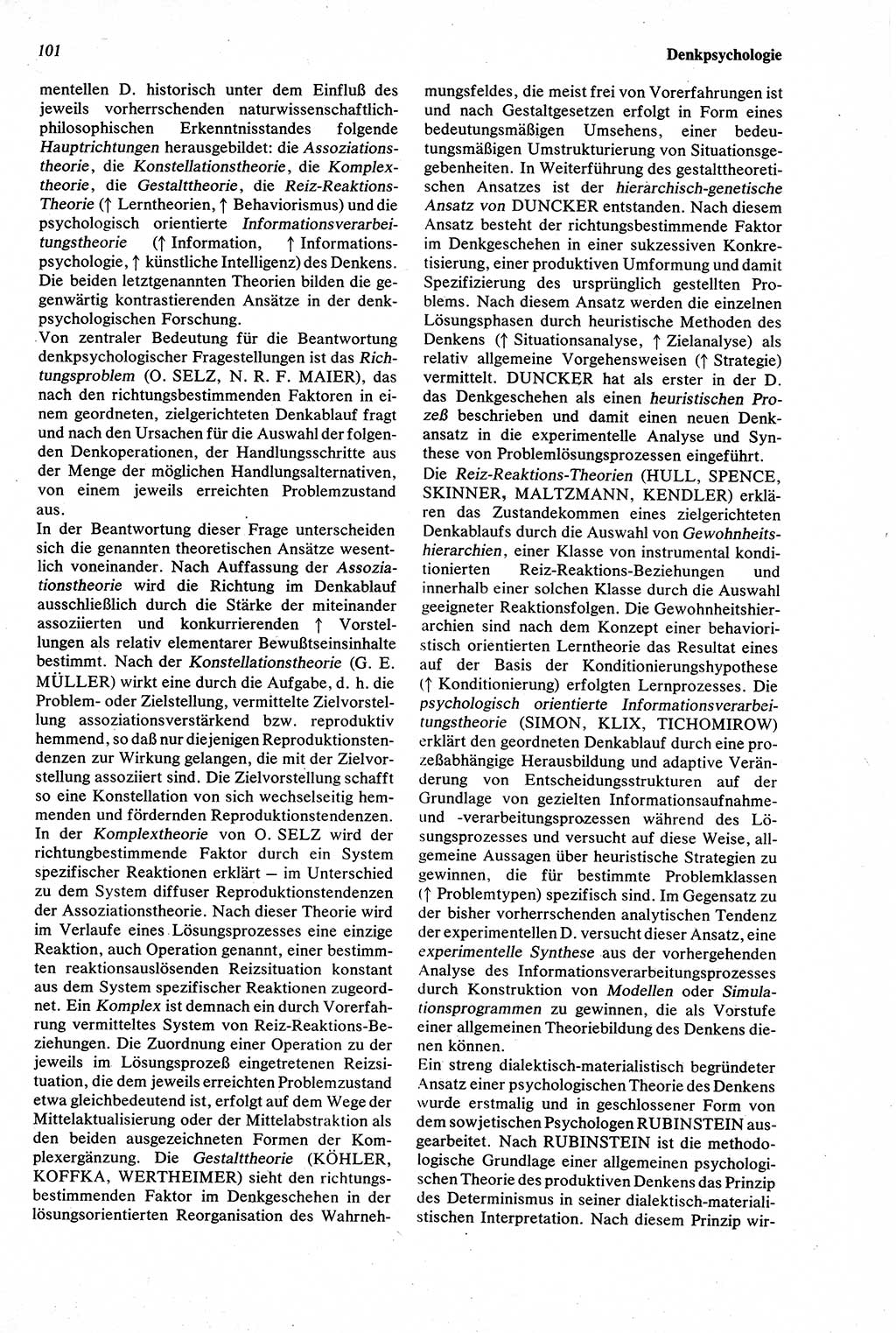 Wörterbuch der Psychologie [Deutsche Demokratische Republik (DDR)] 1976, Seite 101 (Wb. Psych. DDR 1976, S. 101)