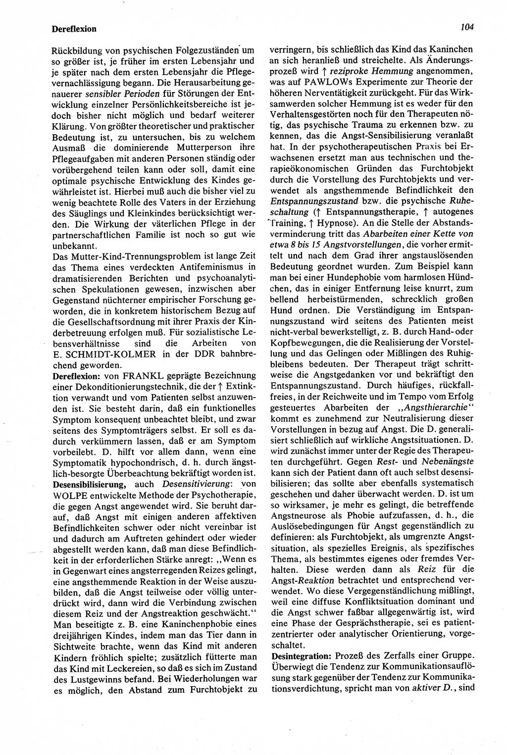 Wörterbuch der Psychologie [Deutsche Demokratische Republik (DDR)] 1976, Seite 104 (Wb. Psych. DDR 1976, S. 104)