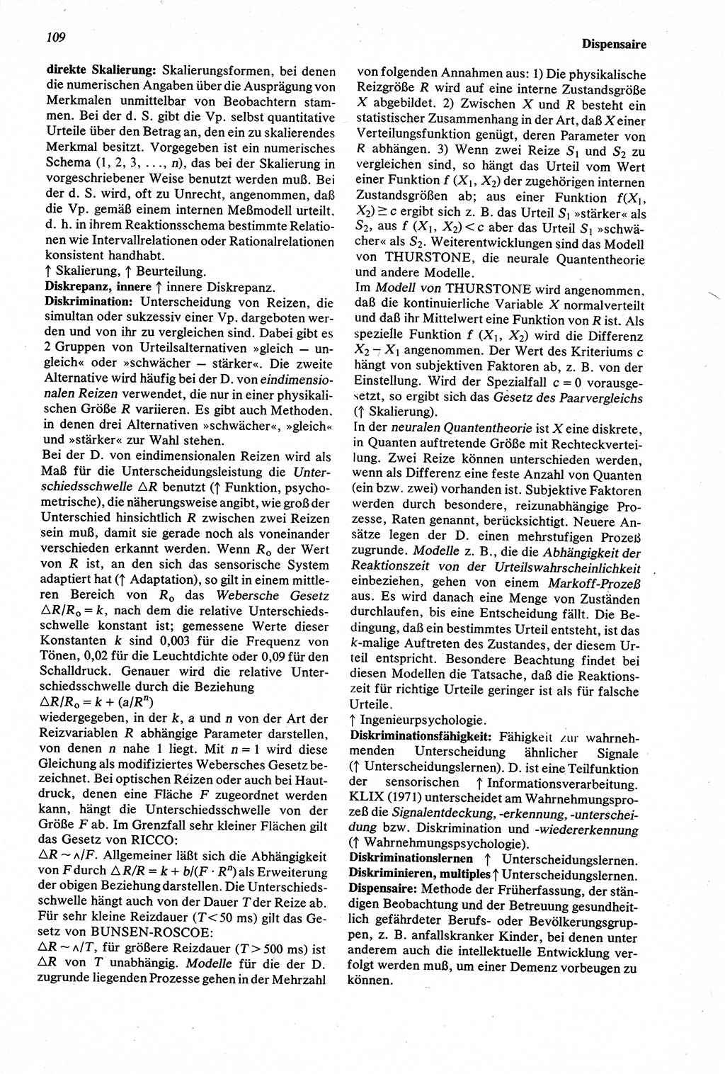 Wörterbuch der Psychologie [Deutsche Demokratische Republik (DDR)] 1976, Seite 109 (Wb. Psych. DDR 1976, S. 109)
