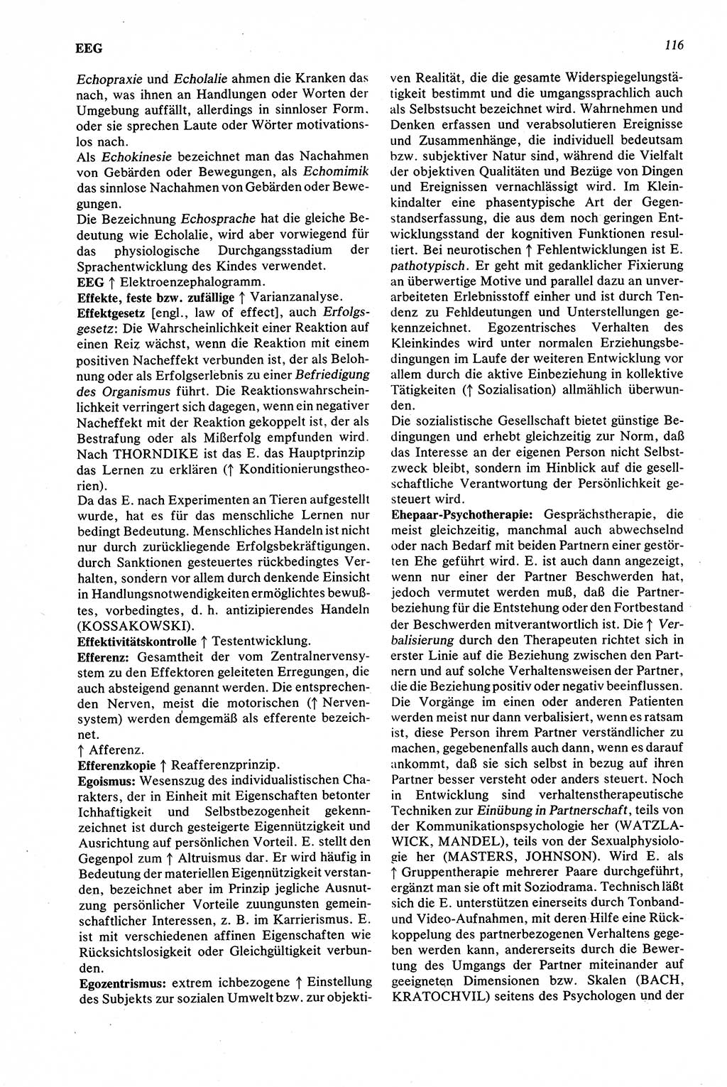 Wörterbuch der Psychologie [Deutsche Demokratische Republik (DDR)] 1976, Seite 116 (Wb. Psych. DDR 1976, S. 116)