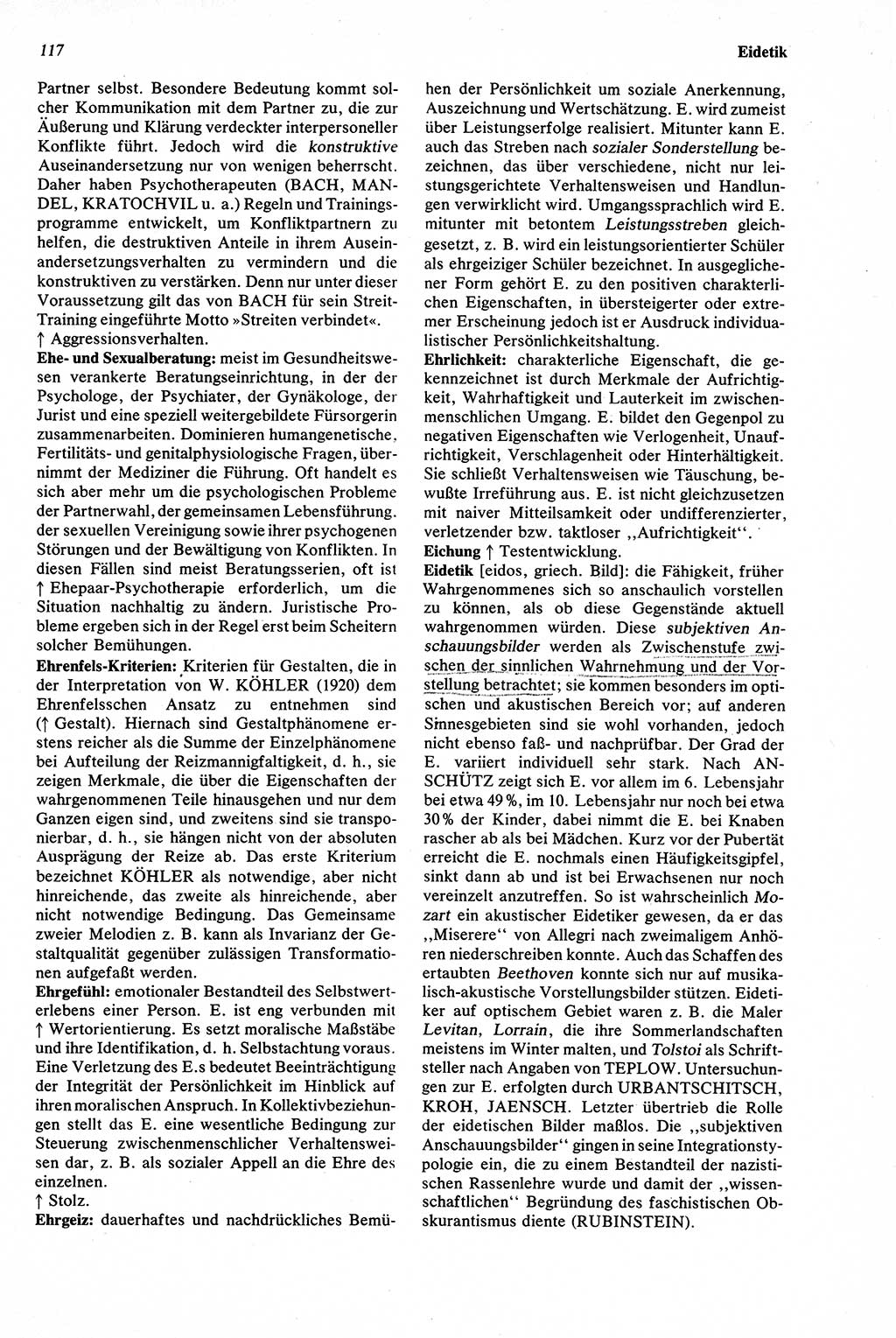 Wörterbuch der Psychologie [Deutsche Demokratische Republik (DDR)] 1976, Seite 117 (Wb. Psych. DDR 1976, S. 117)