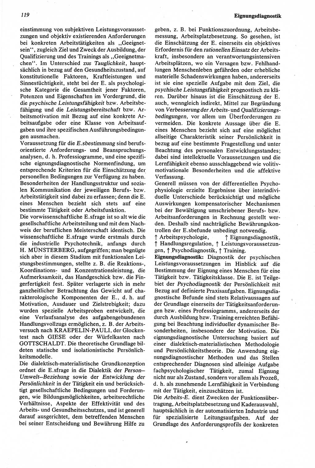 WÃ¶rterbuch der Psychologie [Deutsche Demokratische Republik (DDR)] 1976, Seite 119 (Wb. Psych. DDR 1976, S. 119)
