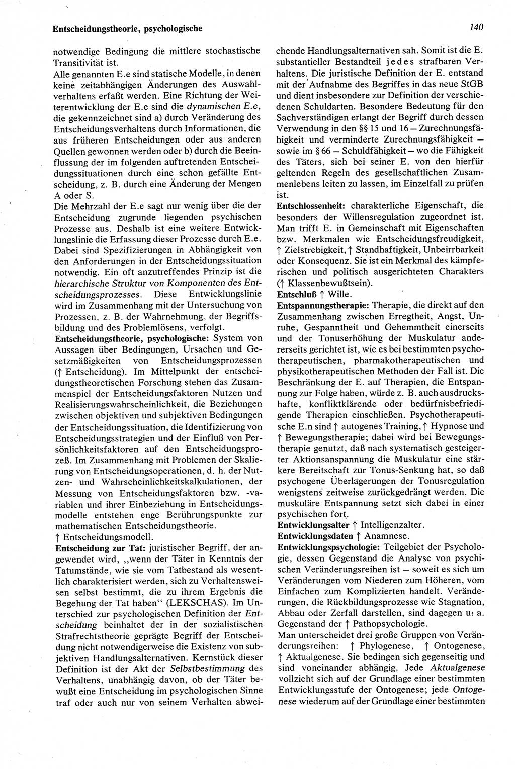 Wörterbuch der Psychologie [Deutsche Demokratische Republik (DDR)] 1976, Seite 140 (Wb. Psych. DDR 1976, S. 140)