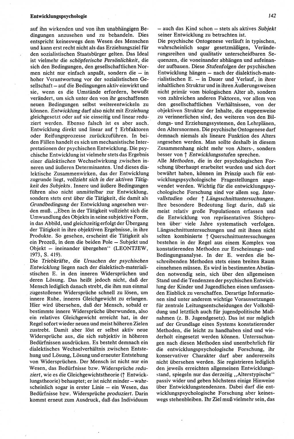 Wörterbuch der Psychologie [Deutsche Demokratische Republik (DDR)] 1976, Seite 142 (Wb. Psych. DDR 1976, S. 142)
