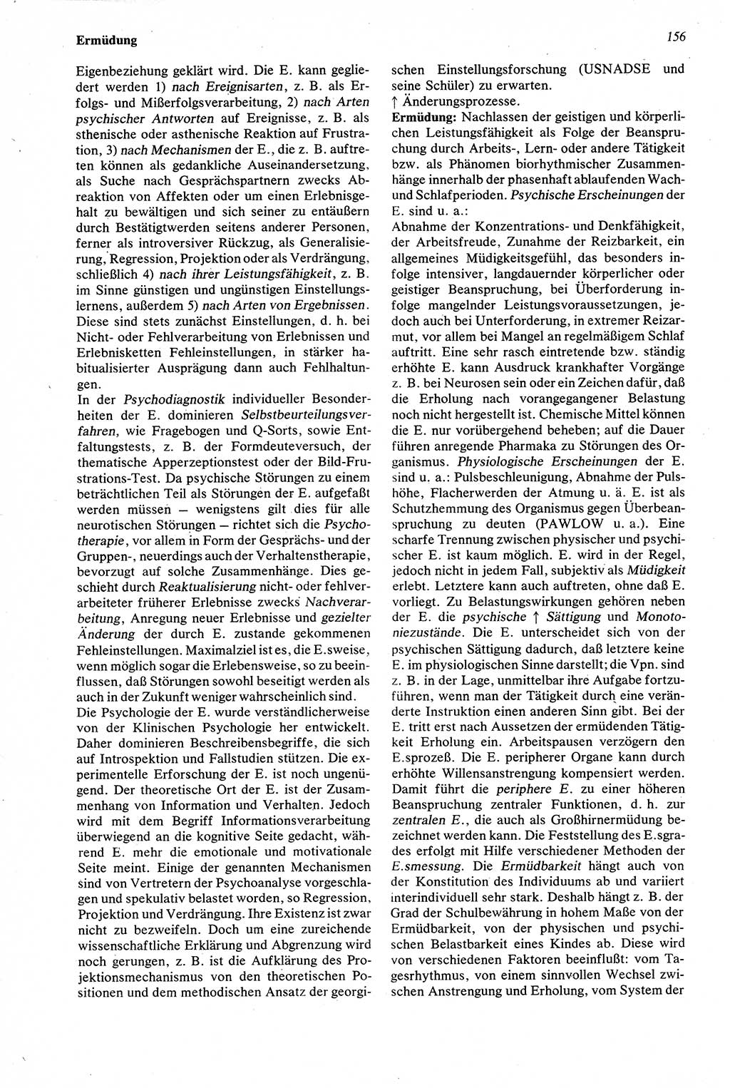 Wörterbuch der Psychologie [Deutsche Demokratische Republik (DDR)] 1976, Seite 156 (Wb. Psych. DDR 1976, S. 156)