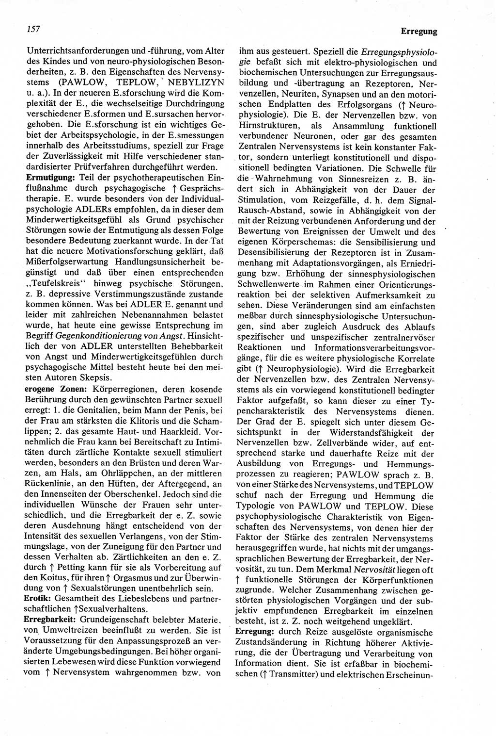 Wörterbuch der Psychologie [Deutsche Demokratische Republik (DDR)] 1976, Seite 157 (Wb. Psych. DDR 1976, S. 157)