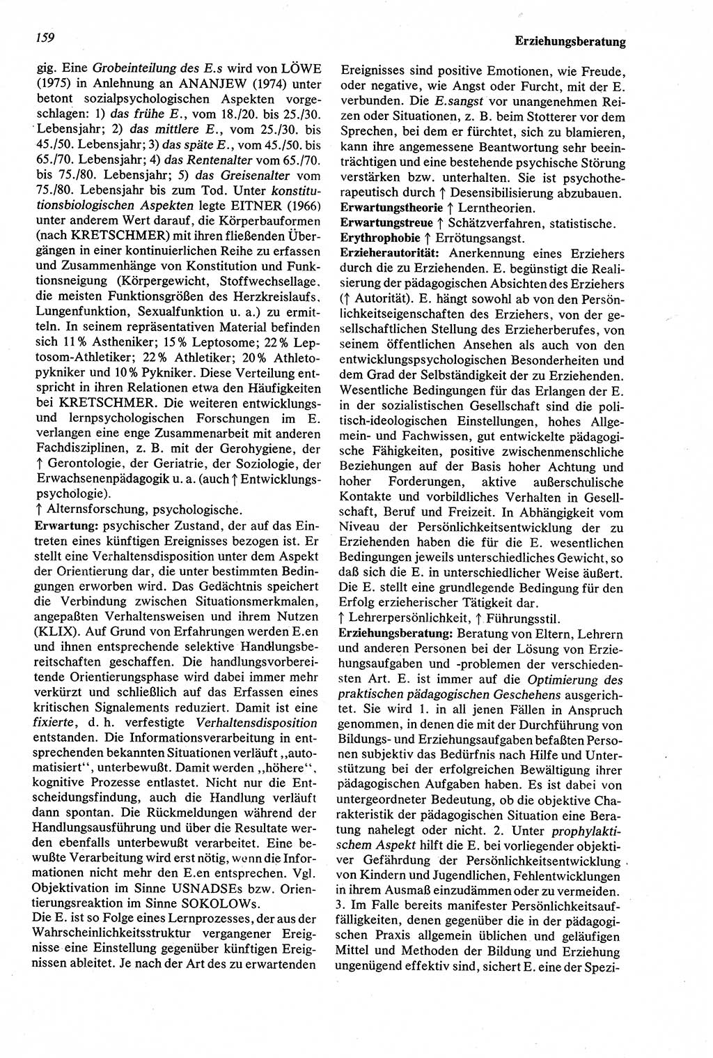 Wörterbuch der Psychologie [Deutsche Demokratische Republik (DDR)] 1976, Seite 159 (Wb. Psych. DDR 1976, S. 159)