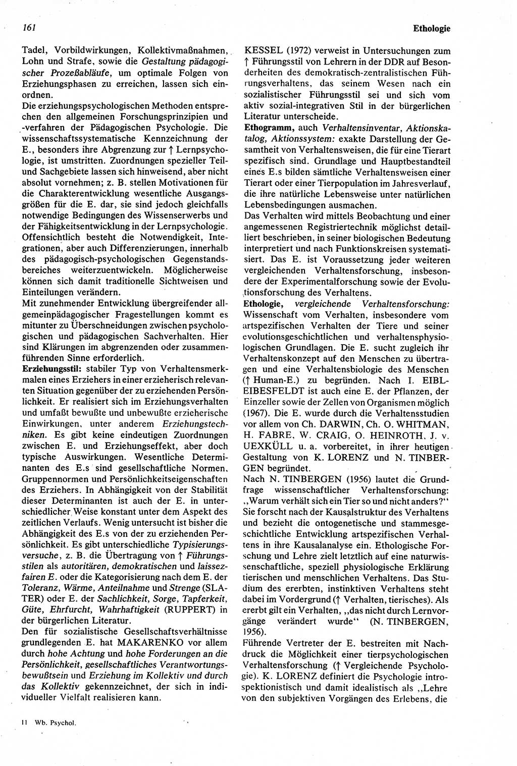 Wörterbuch der Psychologie [Deutsche Demokratische Republik (DDR)] 1976, Seite 161 (Wb. Psych. DDR 1976, S. 161)