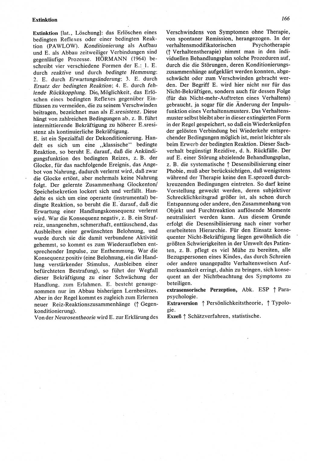 Wörterbuch der Psychologie [Deutsche Demokratische Republik (DDR)] 1976, Seite 166 (Wb. Psych. DDR 1976, S. 166)